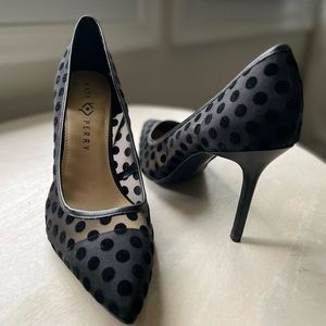 Katy Perry Collections black polka dot heels in a women’s 11.